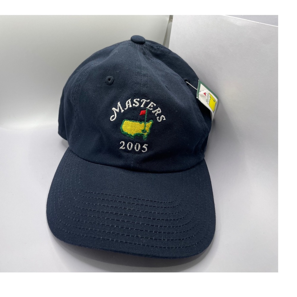 Masters 2005 Golf Hat Navy Blue Adjustable Strapback Tournament Apparel NWT